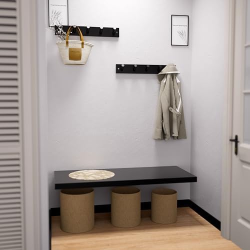 SKOLOO 5 Peg Black Wall Coat Rack