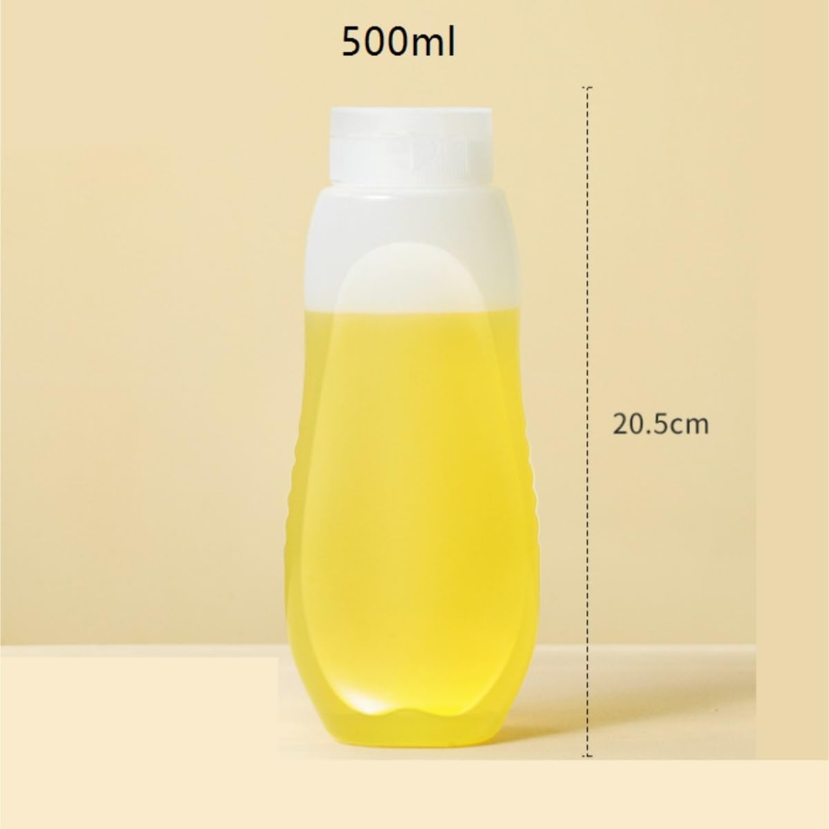 KLEYE Squeeze Bottles Pack of 5 500ml with Flip Cap