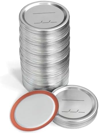 100pcs Wide Mouth Canning Lids for Ball Kerr Jars - Food Grade Airtight