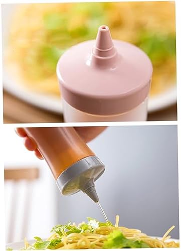 CIYODO 2 Pcs Reusable Condiment Squeeze Bottles Pink