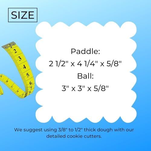 Pickleball Paddle and Ball Cookie Cutters Set of 2 Made in USA