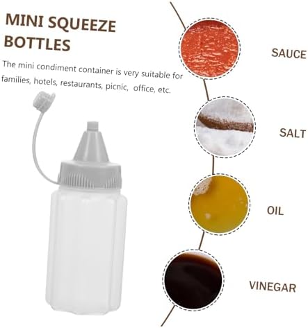 4pcs PP Dark Grey Condiment Squeeze Bottles
