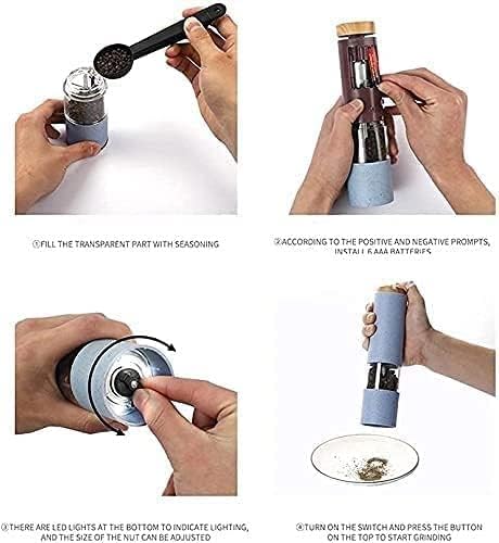 KAABETO Salt and Pepper Grinder Set 2pcs Blue
