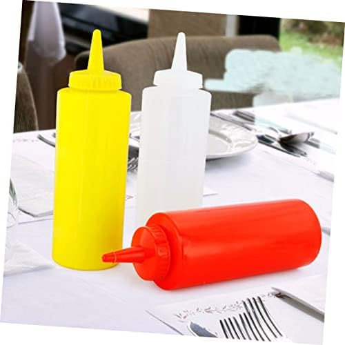 HOLIDYOYO 3pcs Reusable Condiment Squeeze Bottles Set