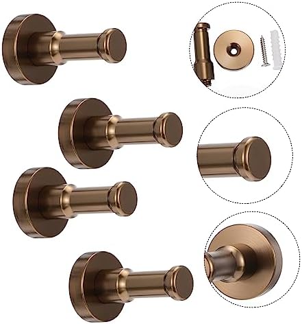 IMIKEYA Heavy-duty Aluminum Coat Hooks 4pcs