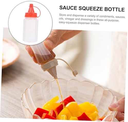 BEBEMOKO Red Condiment Squeeze Bottles Set of 4