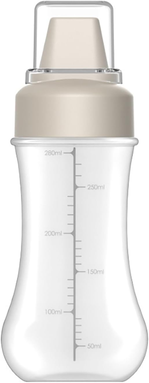 Wusteg 5 Hole Squeeze Bottles with Nozzles Gray