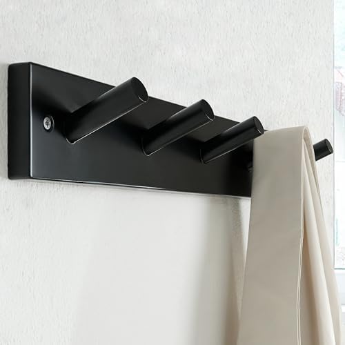 SKOLOO 5 Peg Black Wall Coat Rack