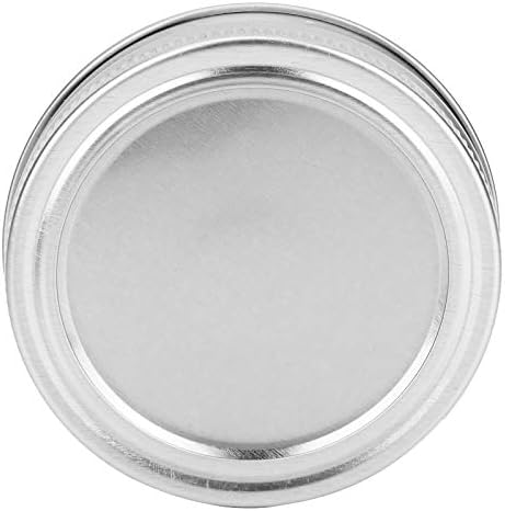 AUNMAS 12pcs Glass Jar Lid with Stainless Steel Sealing