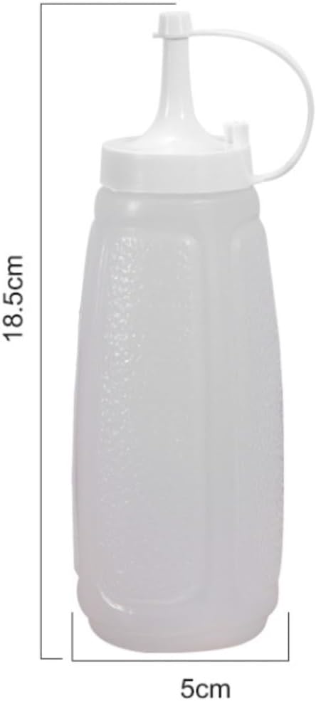 KLEYE Squeeze Bottles Set Of 5 Brown Plastic Condiment Bottles With Lid