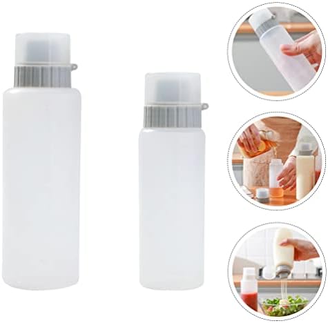 Hemoton 2pcs Reusable Condiment Squeeze Bottles