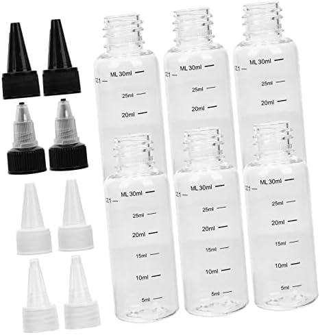 HOLIDYOYO 4sets Refillable Mini Squeeze Bottles with Scale and Leak-proof Design