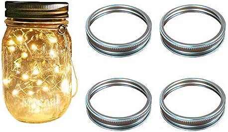Acuteye 24 Rust Resistant Silver Mason Jar Replacement Rings 70mm