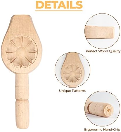 Wooden Cookie Molds for Baking and Pastry Making