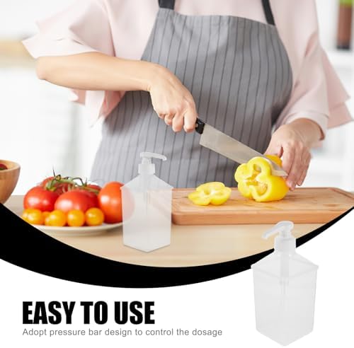 Cabilock 1100ML Condiment Squeeze Bottle White