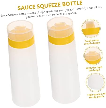 Sauce Bottles with Easy Squeeze Lid for Kitchen Use