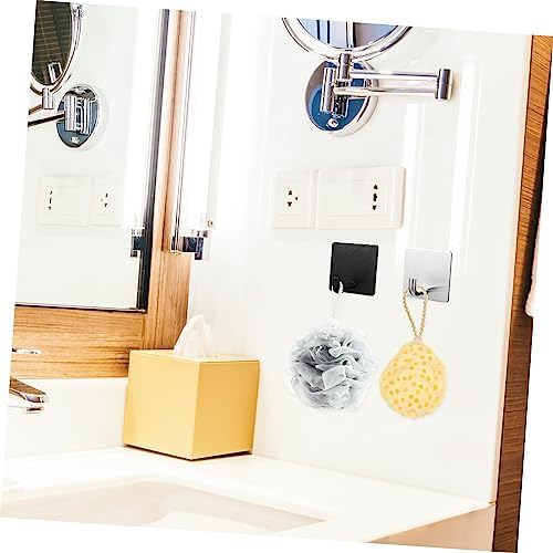 Ipetboom Modern Wall Hooks 4pcs Adhesive Chrome