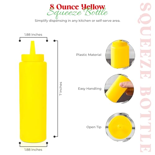 OCS Parts 8 Ounce Yellow Squeeze Bottle
