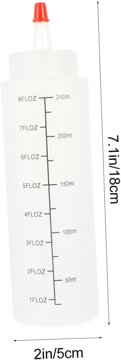 MAGICLULU 10pcs Condiment Squeeze Bottles with Measuring Scale