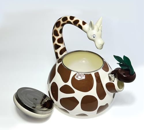 Trenton Gifts Giraffe Whistling Tea Kettle 21 Quart