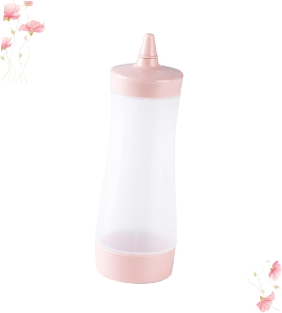 Pink Reusable Condiment Squeeze Bottles 6 Pcs Set