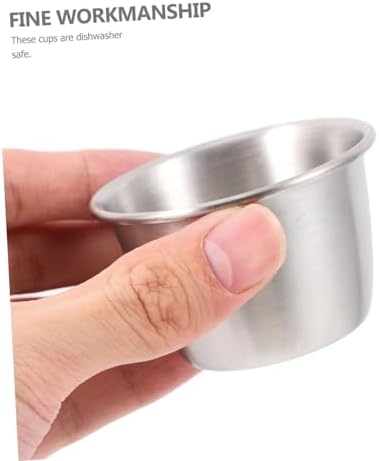 HOLIDYOYO 12-Piece Stainless Steel Sauce Cups Set