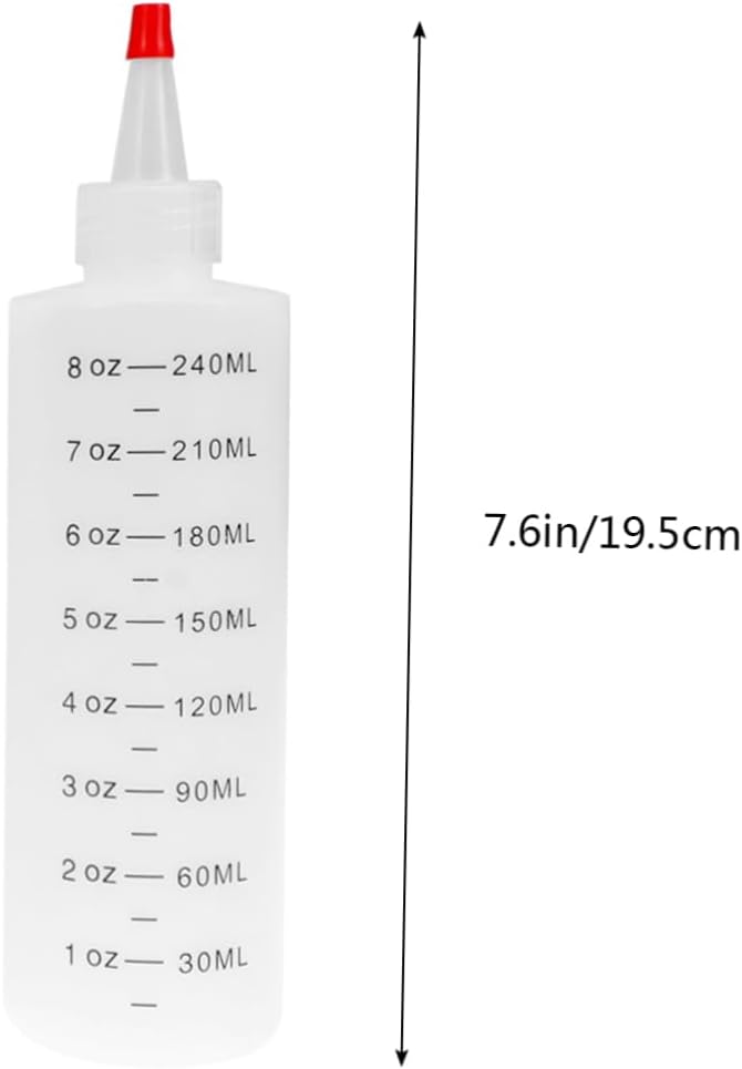 4 Pack Plastic Condiment Squeeze Bottles with Red Lids 1