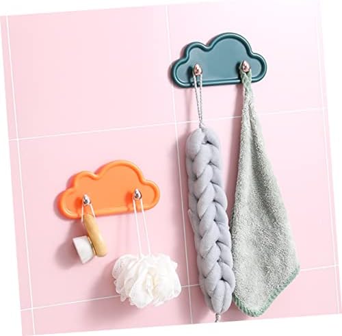 DIYEAH 4Pcs Cloud Shape Wall Hooks for Bathroom Towel and Key Hanging
