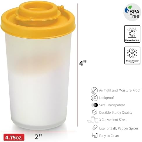 SIGNORAWARE Salt Pepper Shakers Set of 2 Airtight Dispenser