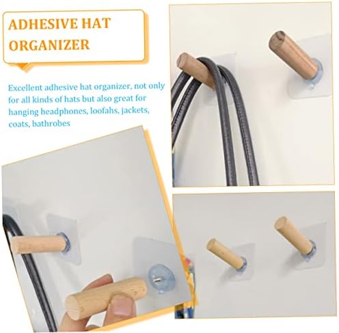 HOOTNEE 6pcs Extra Long Self-Adhesive Wall Hooks