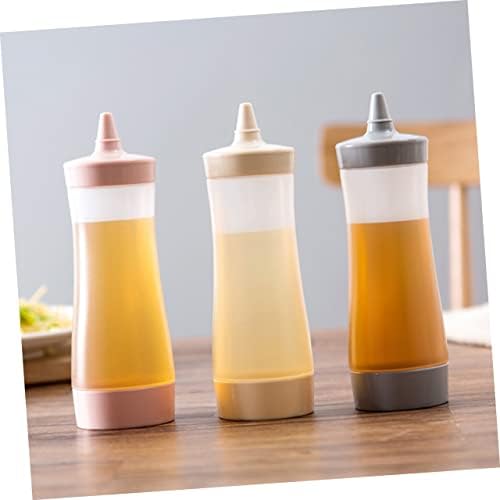 IMIKEYA 350ml Translucent Condiment Squeeze Bottle