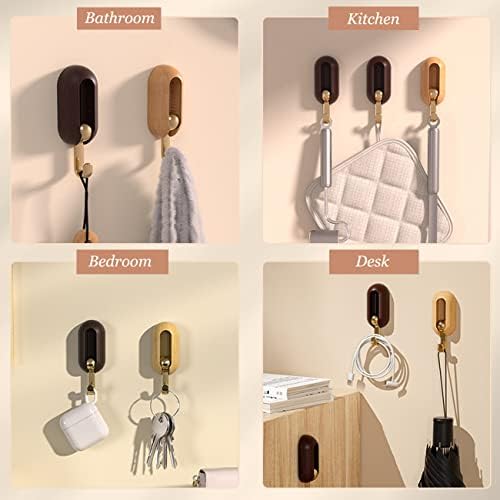 8 Pack Self Adhesive Wall Hooks for Keys Towels Purses Caps Scarves