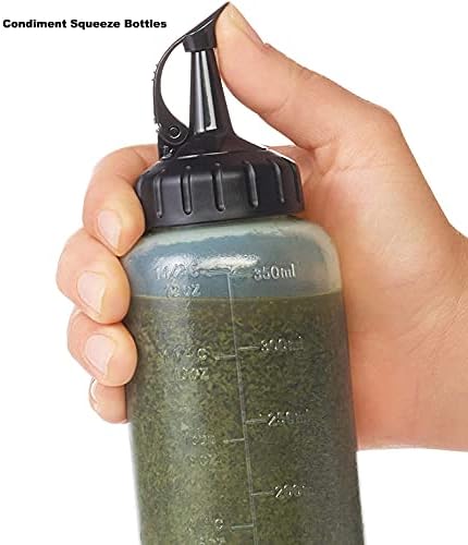 WINGSIGHT 3 Pack 12 Oz Condiment Squeeze Bottles with Twist Cap