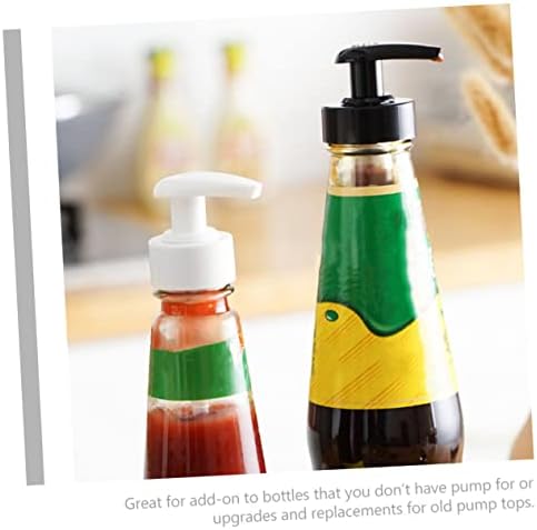 FOMIYES 20 Sets Reusable Pp Black Condiment Squeeze Bottles