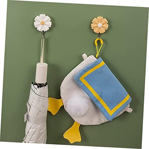 Ciieeo 8 Pcs Daisy Wall Key Holder Hooks