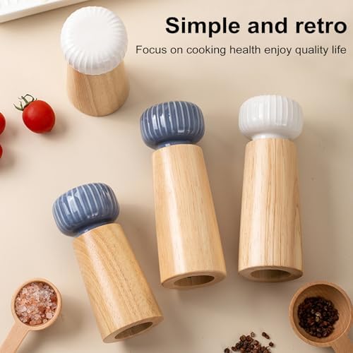 Qinlenyan Adjustable Coarseness Wood Pepper Mill