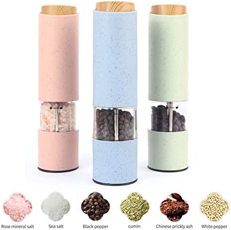 AttreX Spice Grinder Set with Holder and Adjustable Coarseness