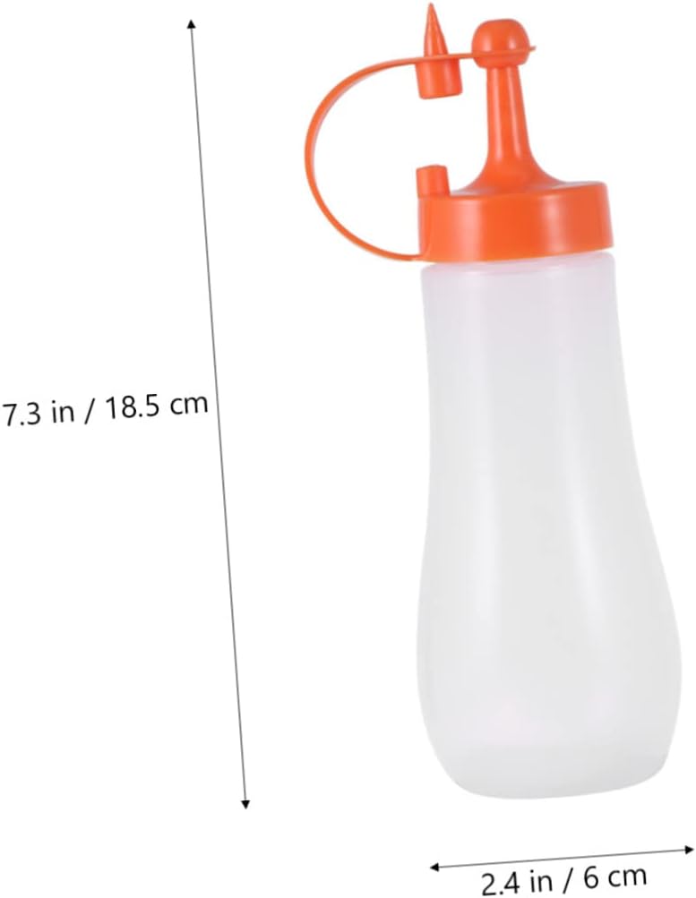 Ciieeo Salad Dressing Bottle Set of 3 Squeeze Sauce Bottles with Lids 1