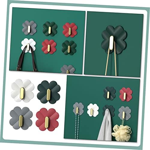 Vaguelly 4Pcs Cartoon Adhesive Wall Hooks for Keys and Towels