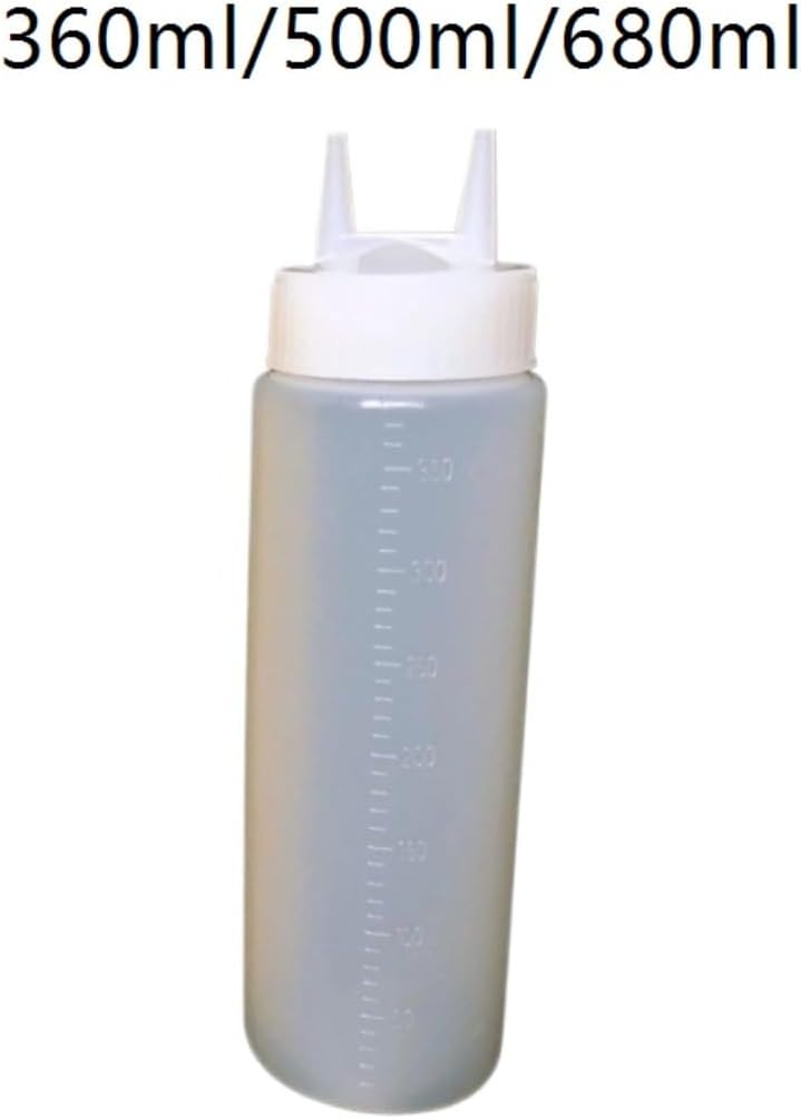 KLEYE 5 Pack Condiment Squeeze Bottles 360ml White 1