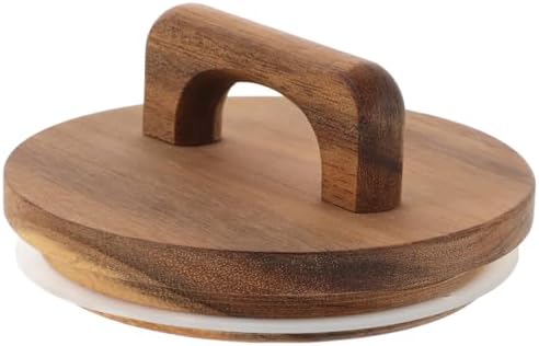 Zerodeko Wood Sealed Jar Lid with Handle
