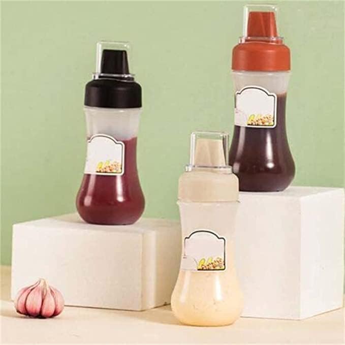 3Pcs Condiment Squeeze Bottle Set with 5 Holes