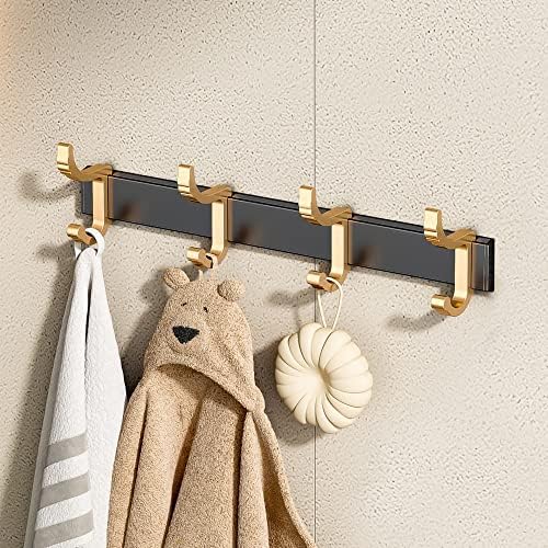 BAHELS 60cm Black Gold Aluminum Coat Hook Rack