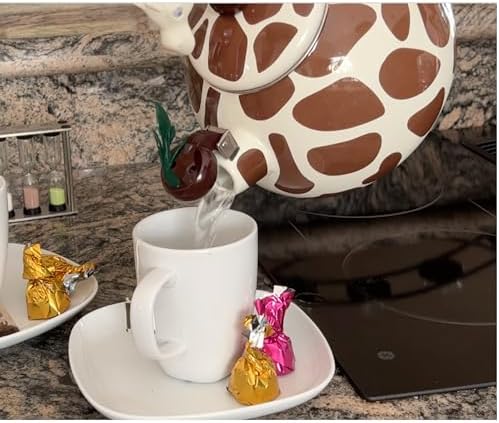 Trenton Gifts Giraffe Whistling Tea Kettle 21 Quart
