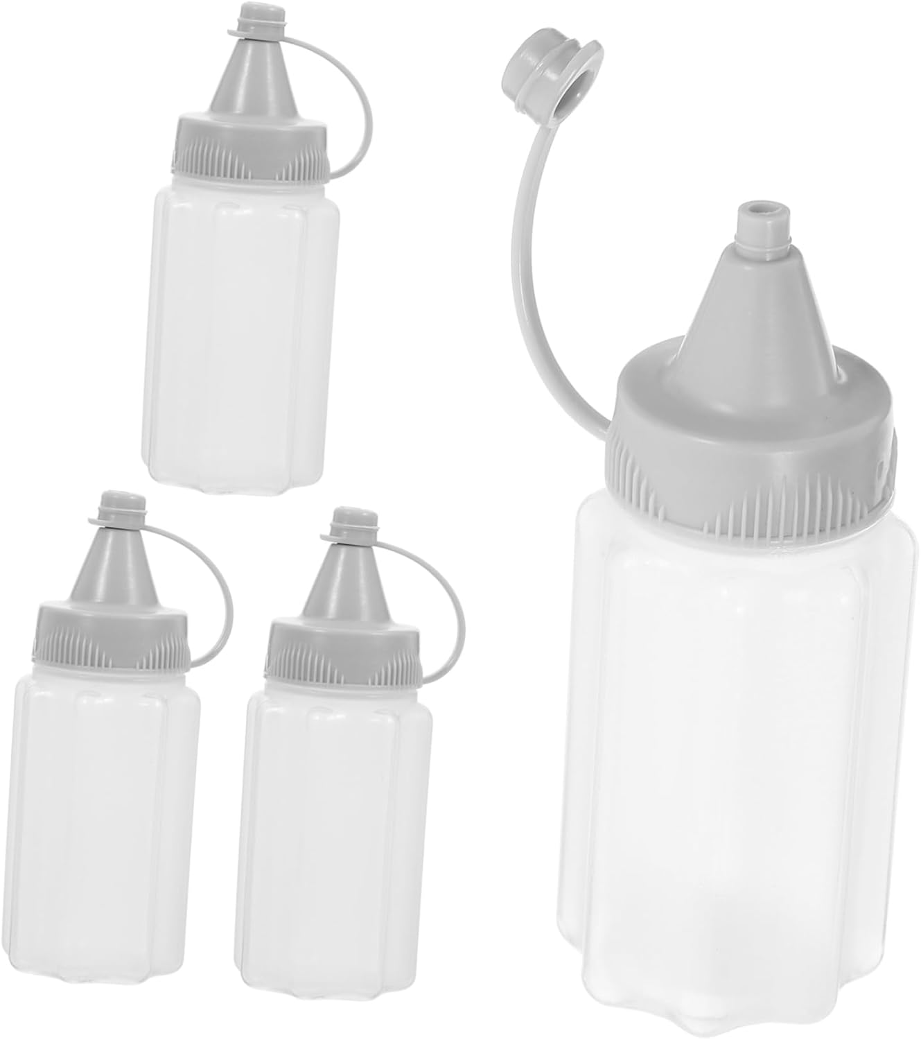 UTHCLO 3sets Mini Condiment Squeeze Bottles for BBQ Home Use