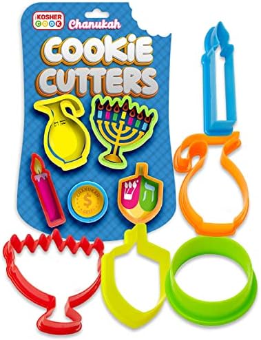 The Kosher Cook Hanukkah Cookie Cutters 5 Piece Set