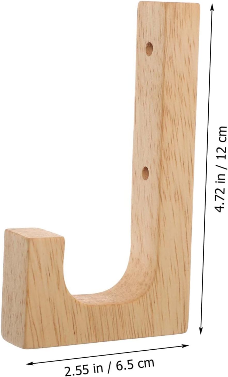IMIKEYA 2PCS Wooden Wall Hooks for Coat and Towel