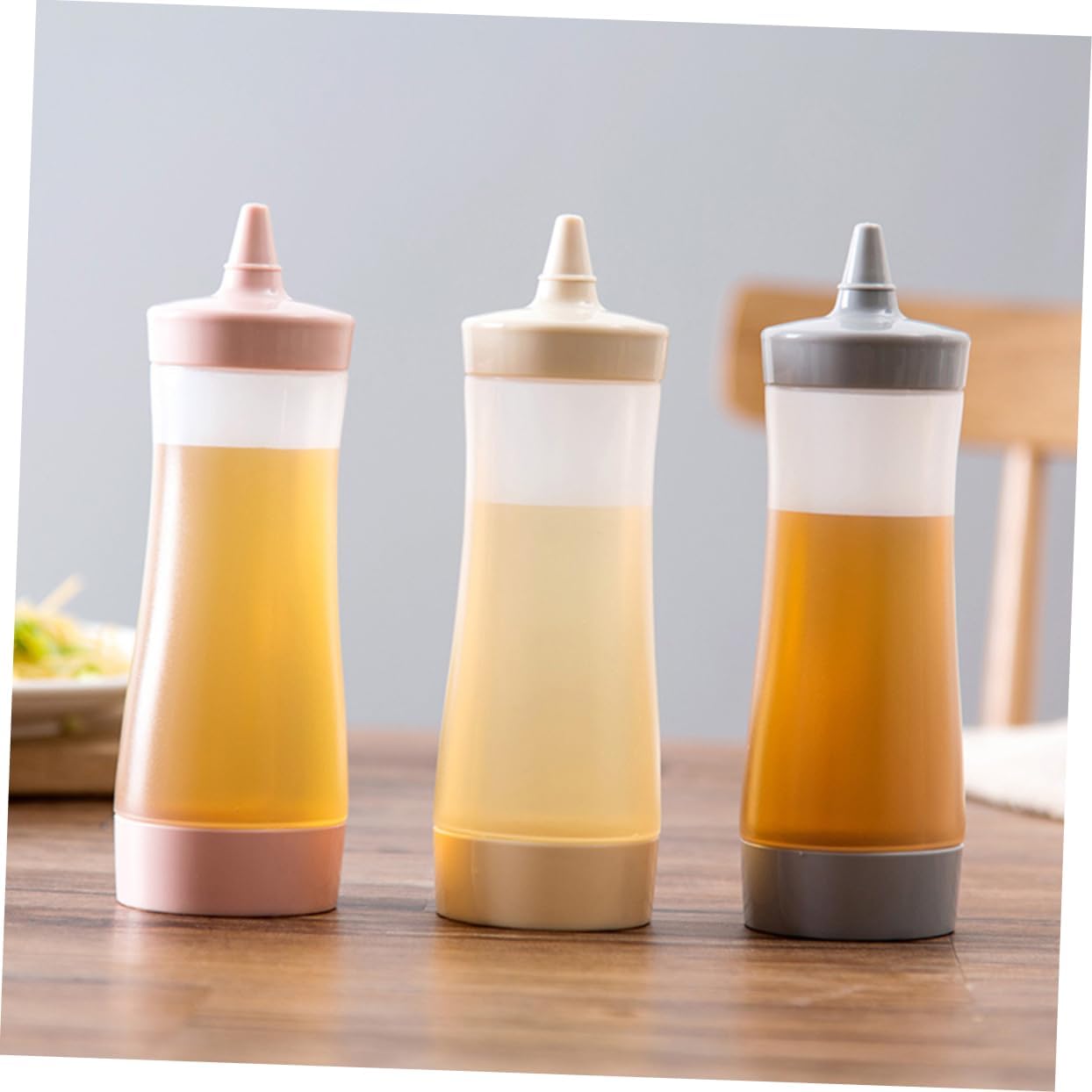 PRETYZOOM 6-Piece Condiment Squeeze Bottle Set with Lids