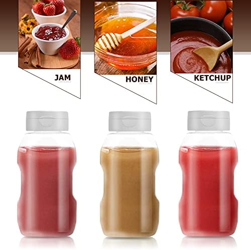 HOLIDYOYO 4pcs Mini Condiment Squeeze Bottles with Leakproof Seal