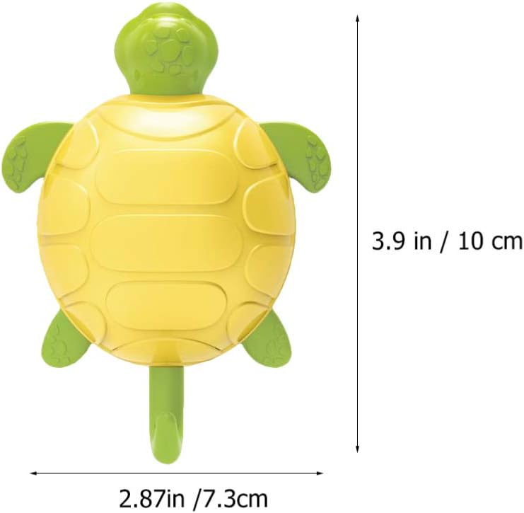 Hemoton 3pcs Cartoon Turtle Wall Hooks for Kids Clothing and Towels